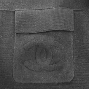 CHANEL Black Wool Blend Fabric